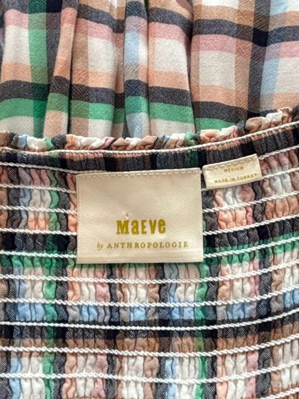 Maeve by Anthropologie Cerie Multicolor Plaid Maxi Dress - Size Medium - Picture 4 of 6